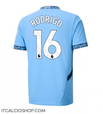 Manchester City Rodri Hernandez #16 Prima Maglia 2024-25 Manica Corta